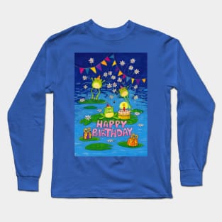 Frogs Birthday Party Long Sleeve T-Shirt